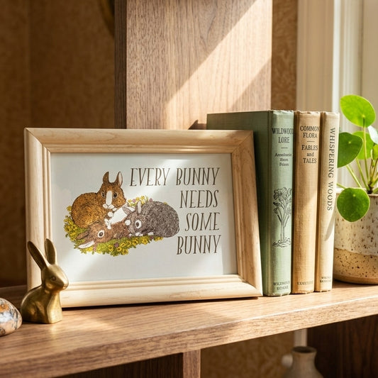“Every Bunny Needs Some Bunny” Framed Bunny Print
