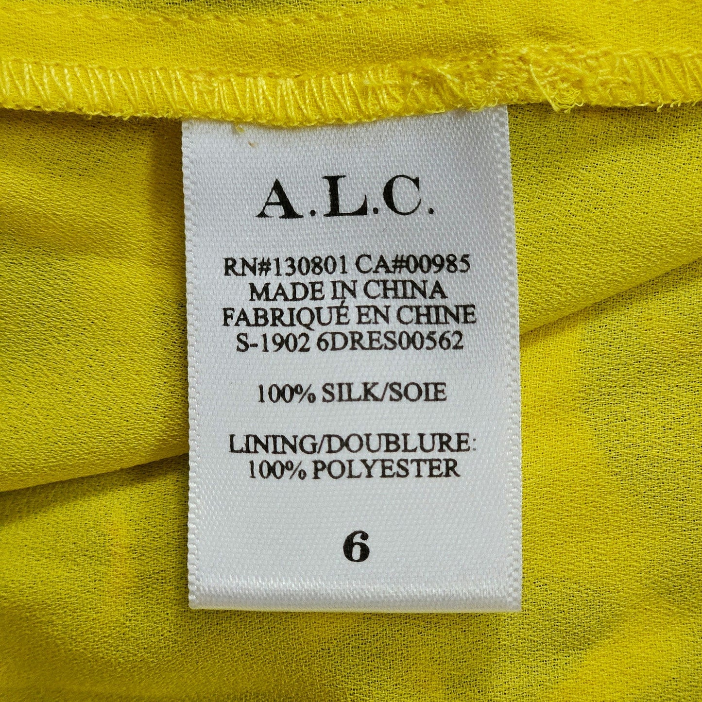 A.L.C. Viera Silk Party Dress | Floral Ruffle Mini Yellow Purple | Women's 6