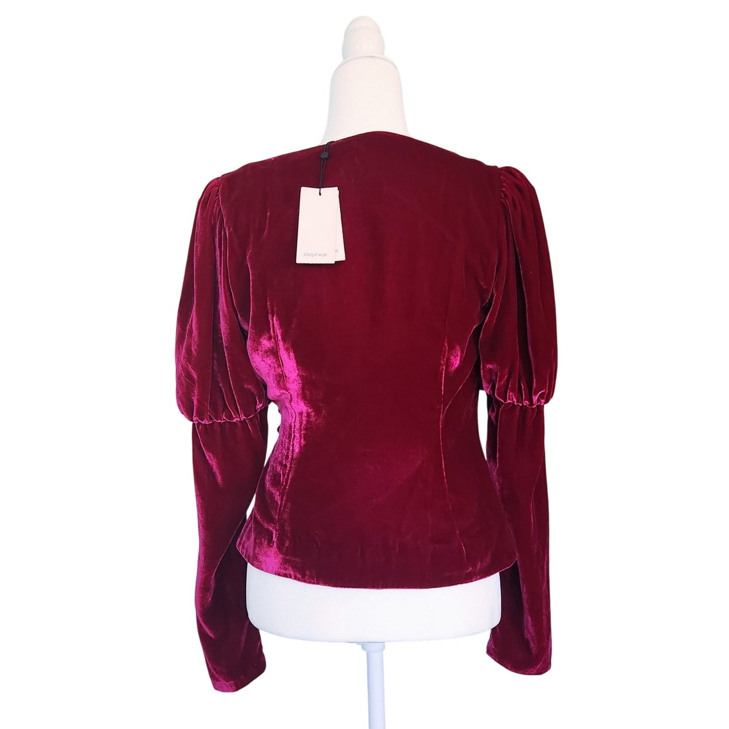 NWT Cinq à Sept Silk Velvet Blouse | Women's S