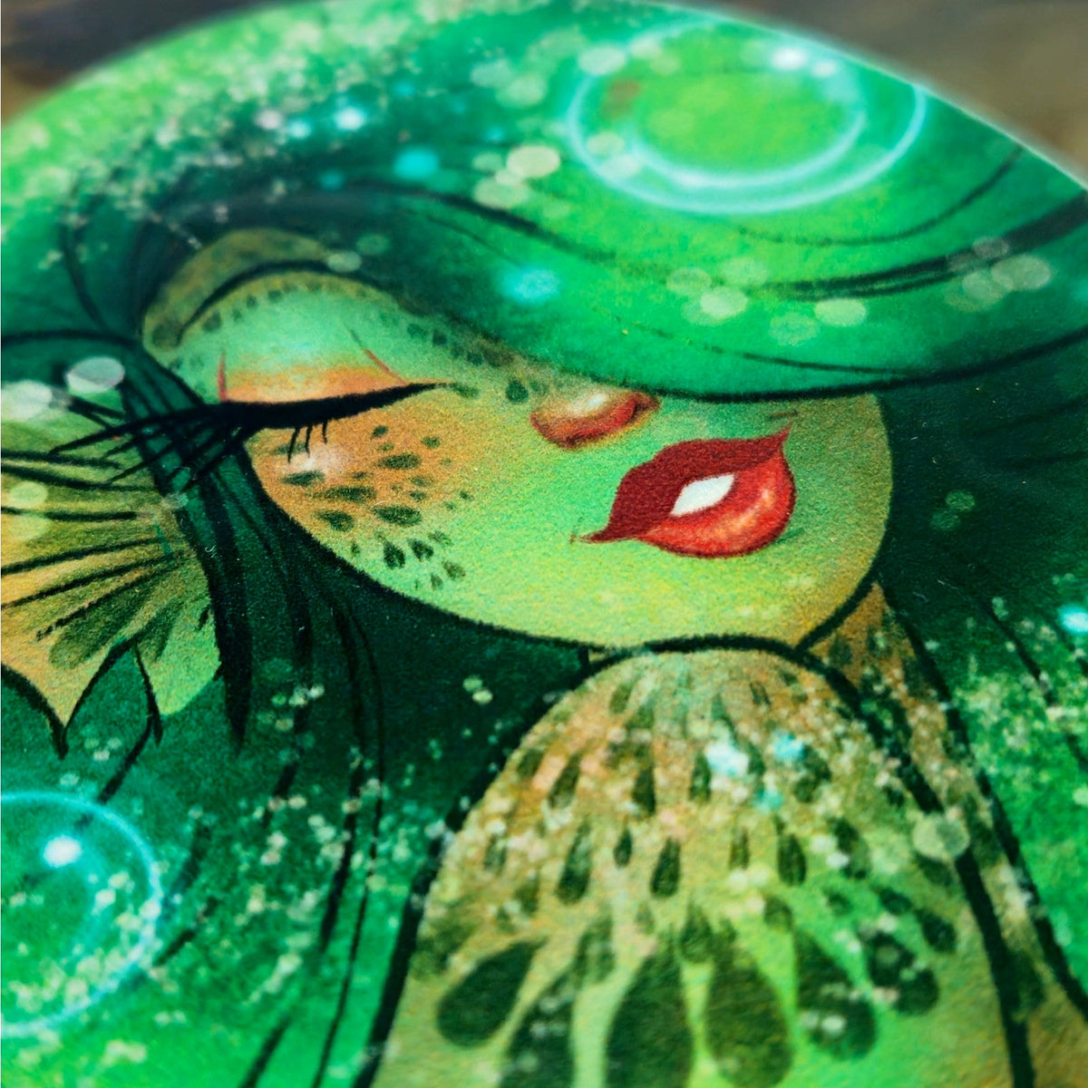 Original Framed Mermaid Mixed Media Art