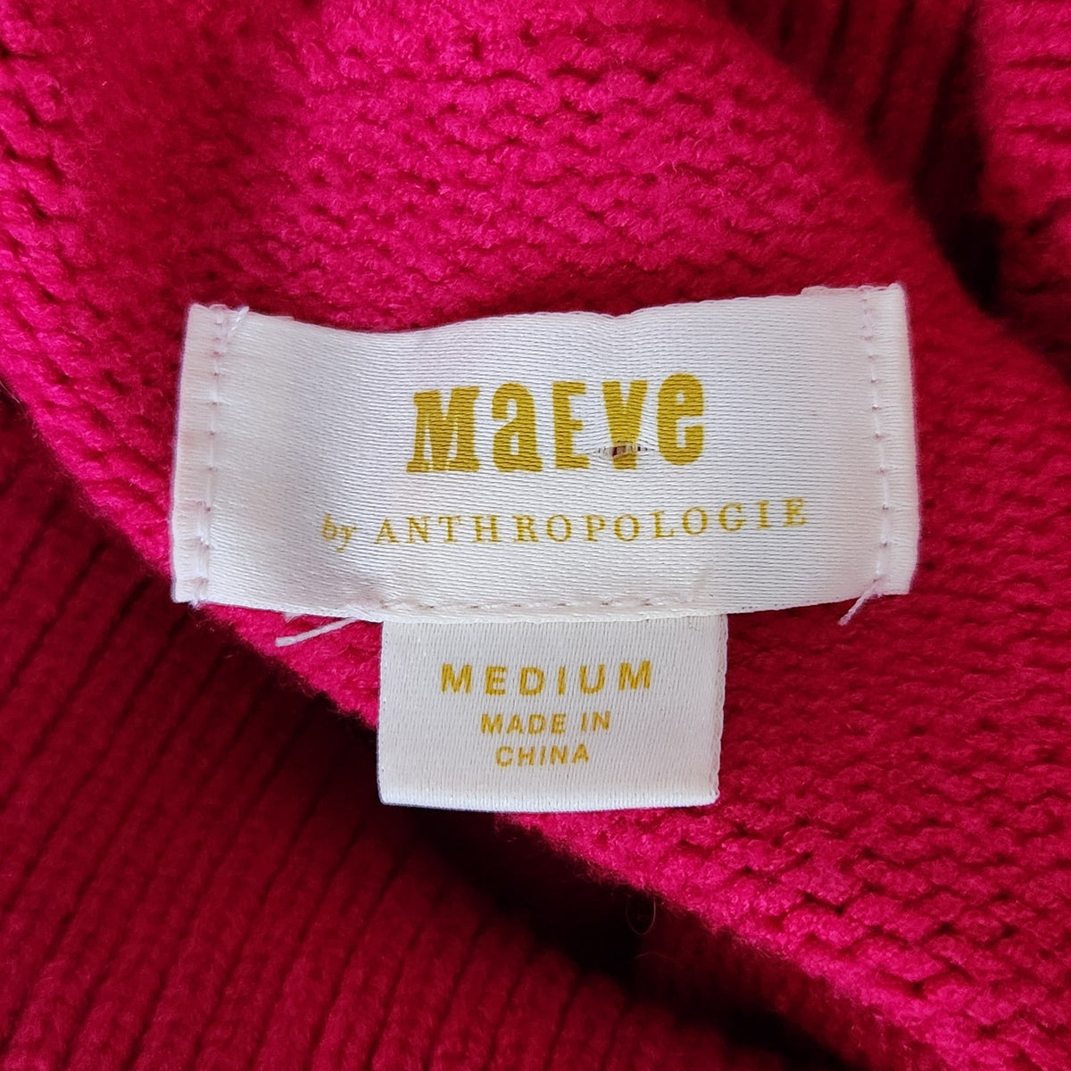 Maeve Mock Neck Pullover Raspberry Sweater | Women's M