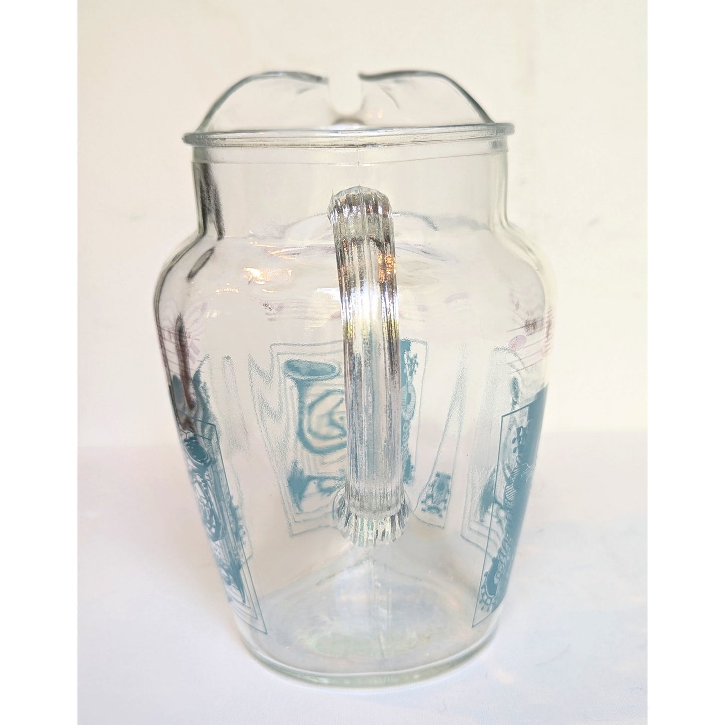 MCM Glass Musical Pitcher