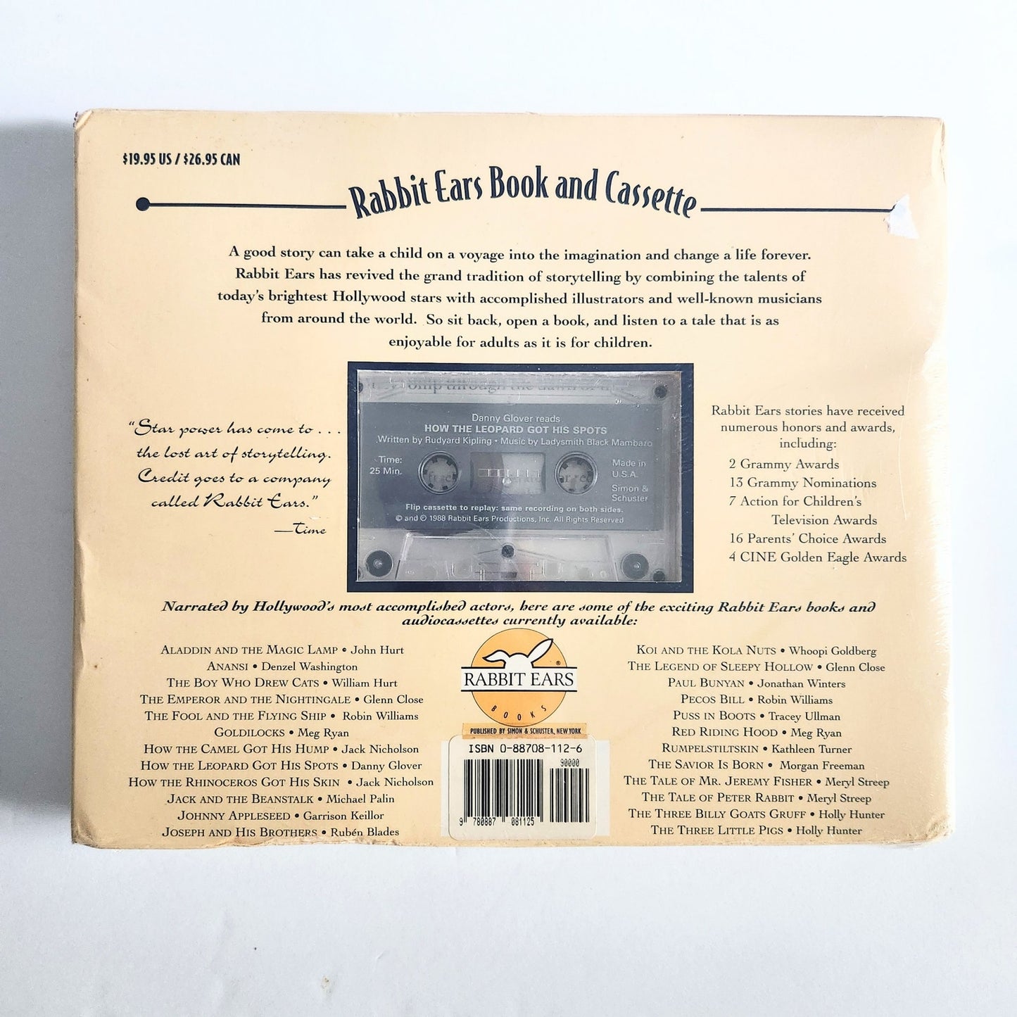 1989 Rabbit Ears "How the Leopard Got His Spots" Book & Cassette