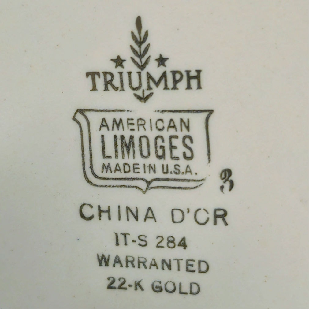 1940s–1950s American Limoges “China D’Or” Serving Platter – Triumph 22K Gold