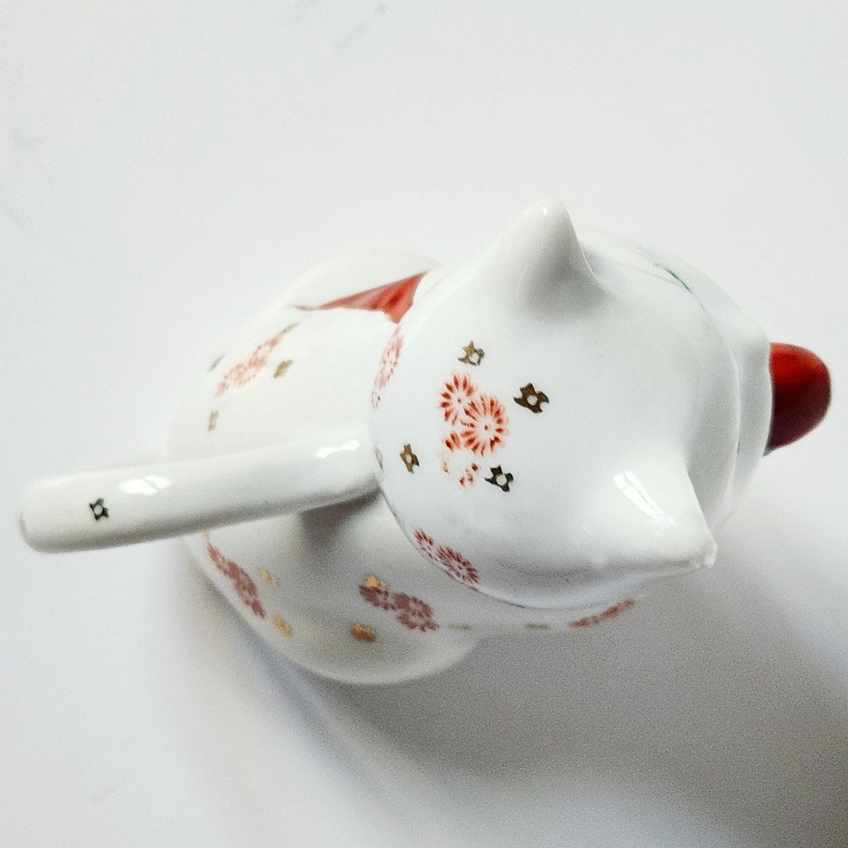 Mid-Century Cat & Koi Porcelain Teapot