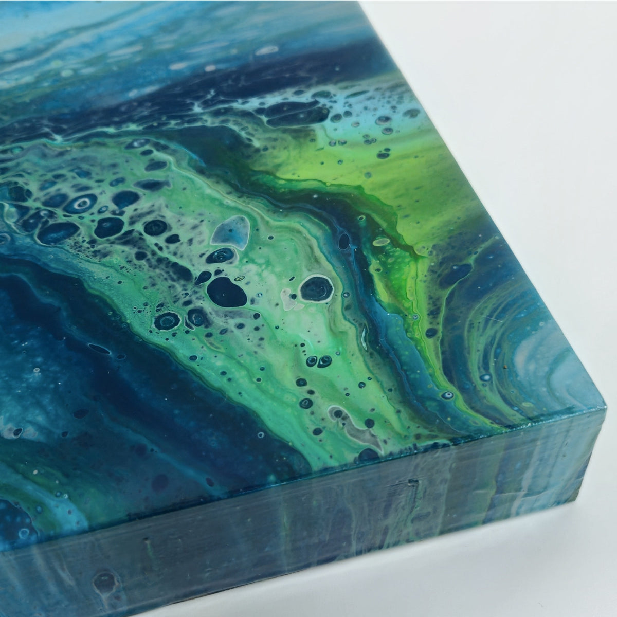 Original Hand-Poured Acrylic Abstract Painting on Canvas