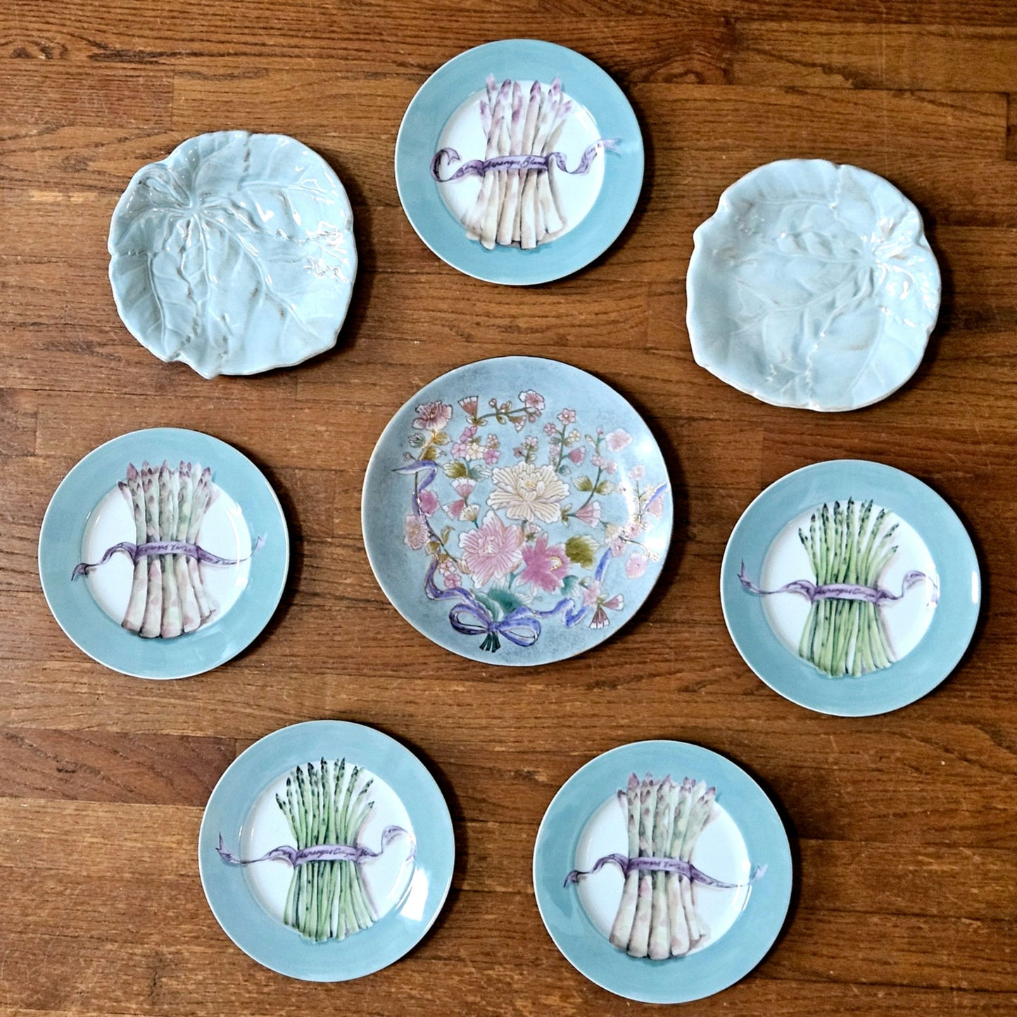 Williams Sonoma Asparagus Curated Vintage Plate Wall Set