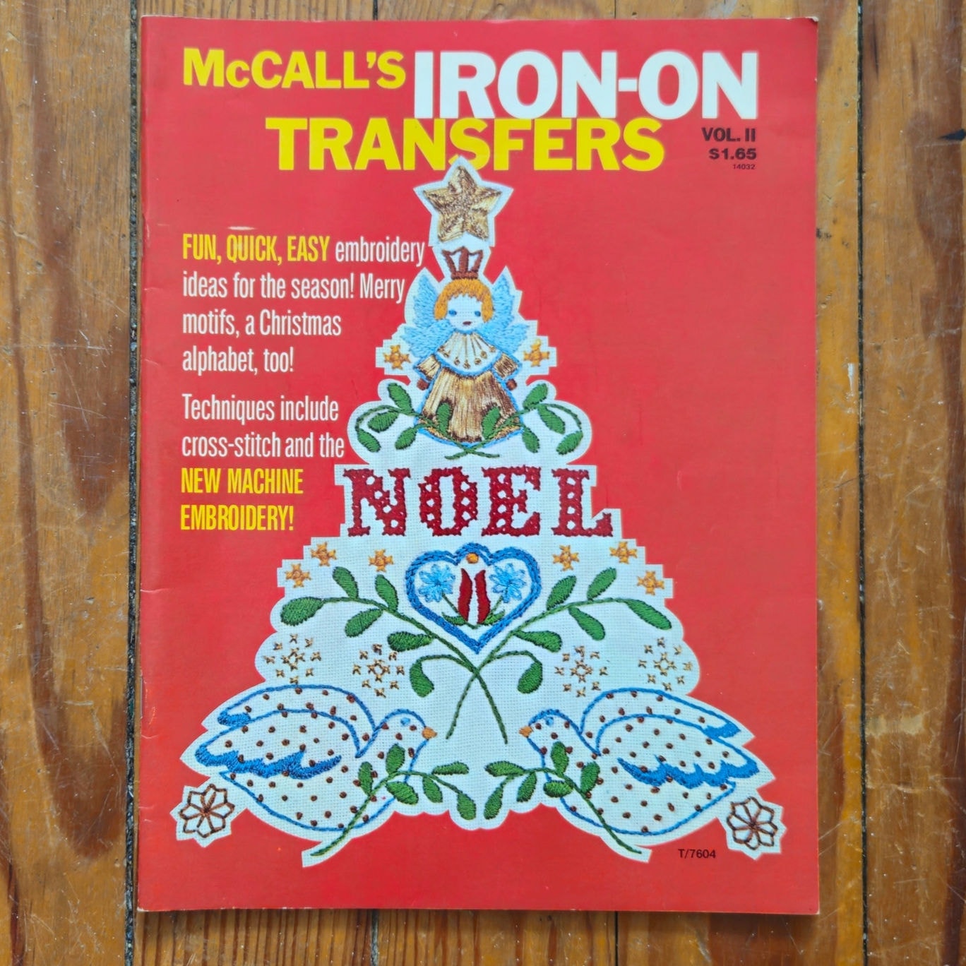 Vintage 1970s McCall's Christmas Iron On Transfers Embroidery Patterns