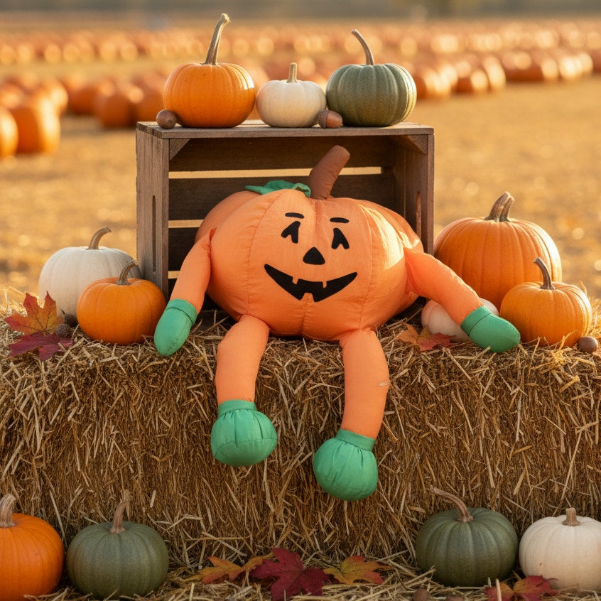 1990s Halloween Jack-O’-Lantern Pumpkin Plush