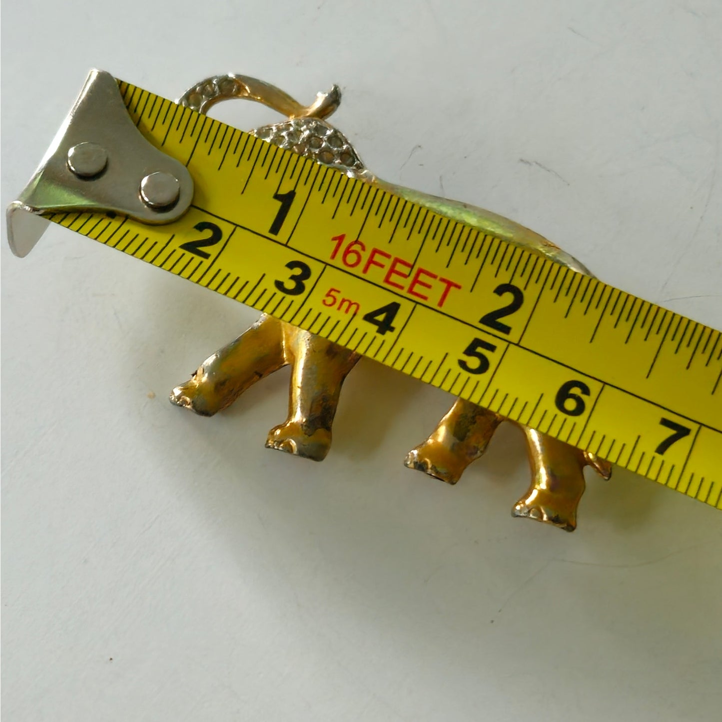 Mid-Century Gold Tone Elephant Brooch