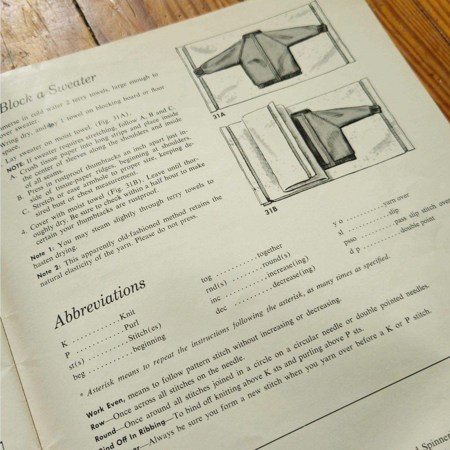Vintage 1962 Spinnerin Knitting Pattern Book Lesson 2 | Retro Mid Century Craft