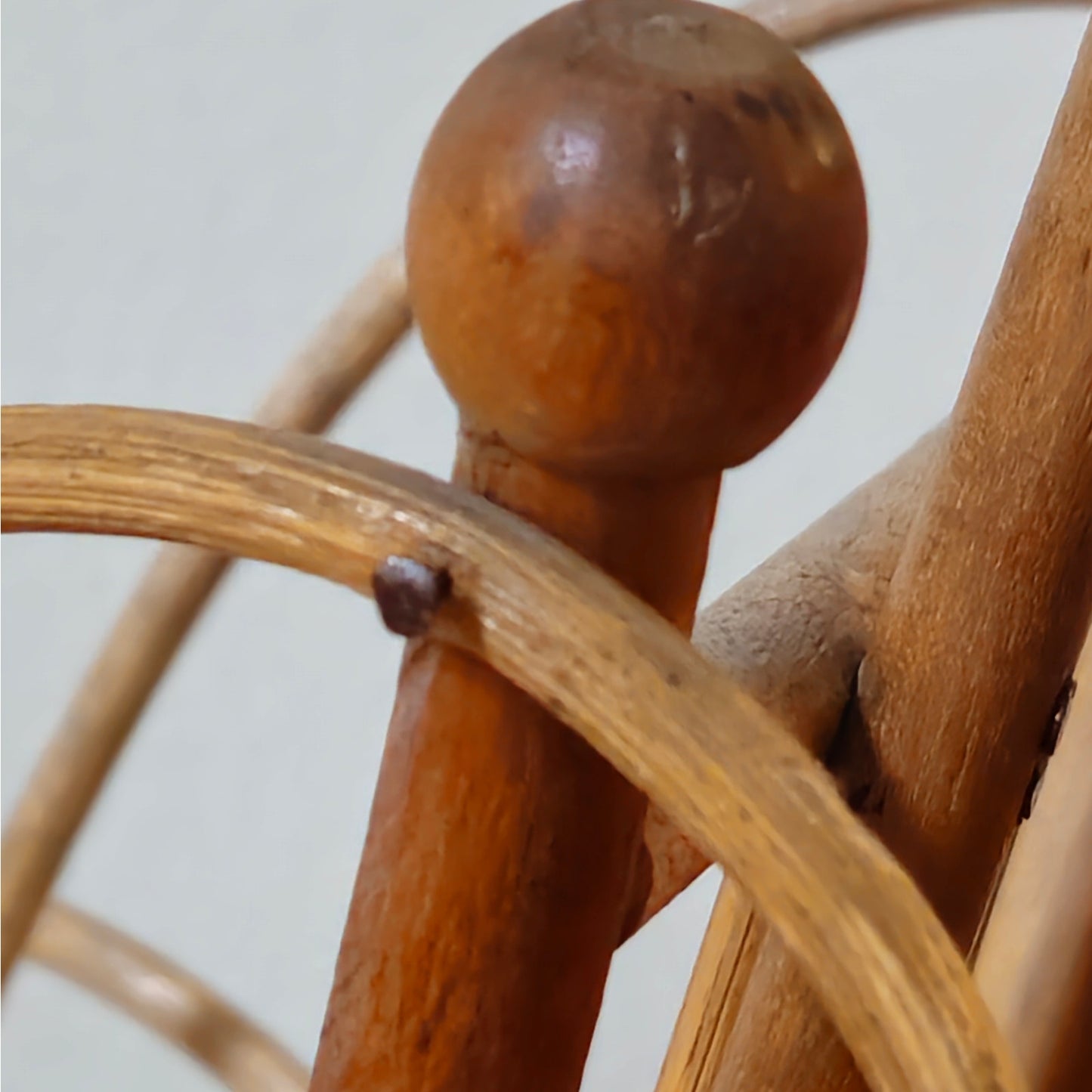Antique Victorian Handmade Bentwood Doll Push Chair Stroller Circa 1900