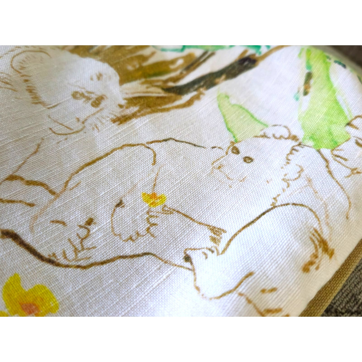 Anthropologie Discontinued Rebekah Maysles Kaveri Embroidered Monkey Pillow 14"