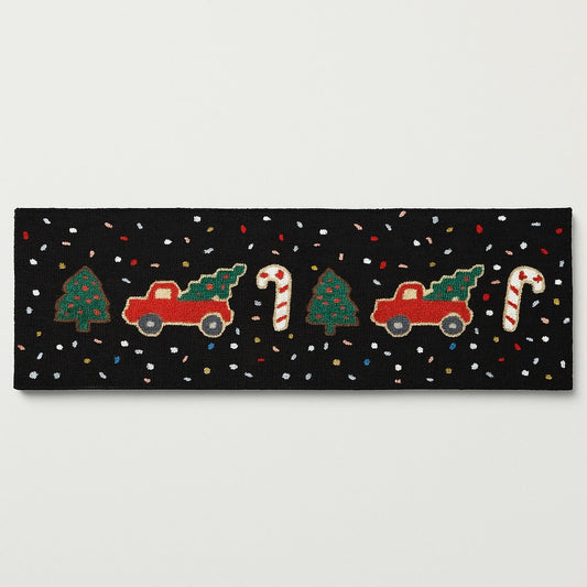 NWT Rifle Paper Co. x Loloi Holiday Truck Confetti Christmas Runner Rug 20"x60"