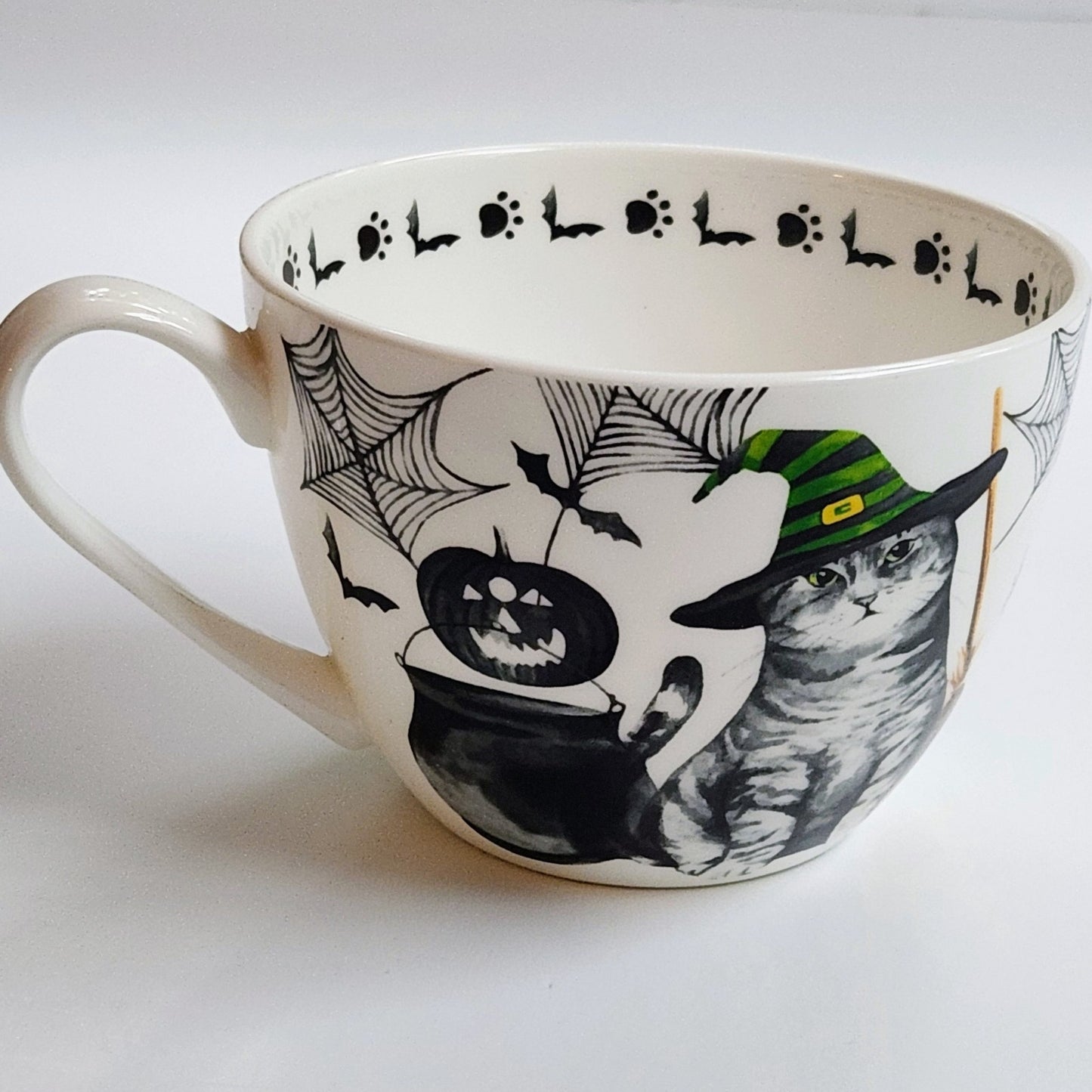 🎃 Creepy Cat Bone China Halloween Mug - Portobello By Design | Home