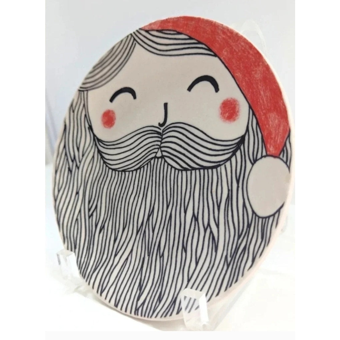 Anthropologie Santa Canape Plate by Kristina Saywell | Krafty K Design Ceramic