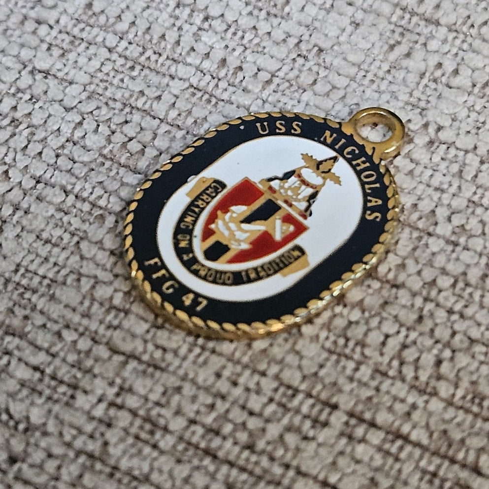 1990S USS Nicholas FFG-47 Navy Pendant Charm