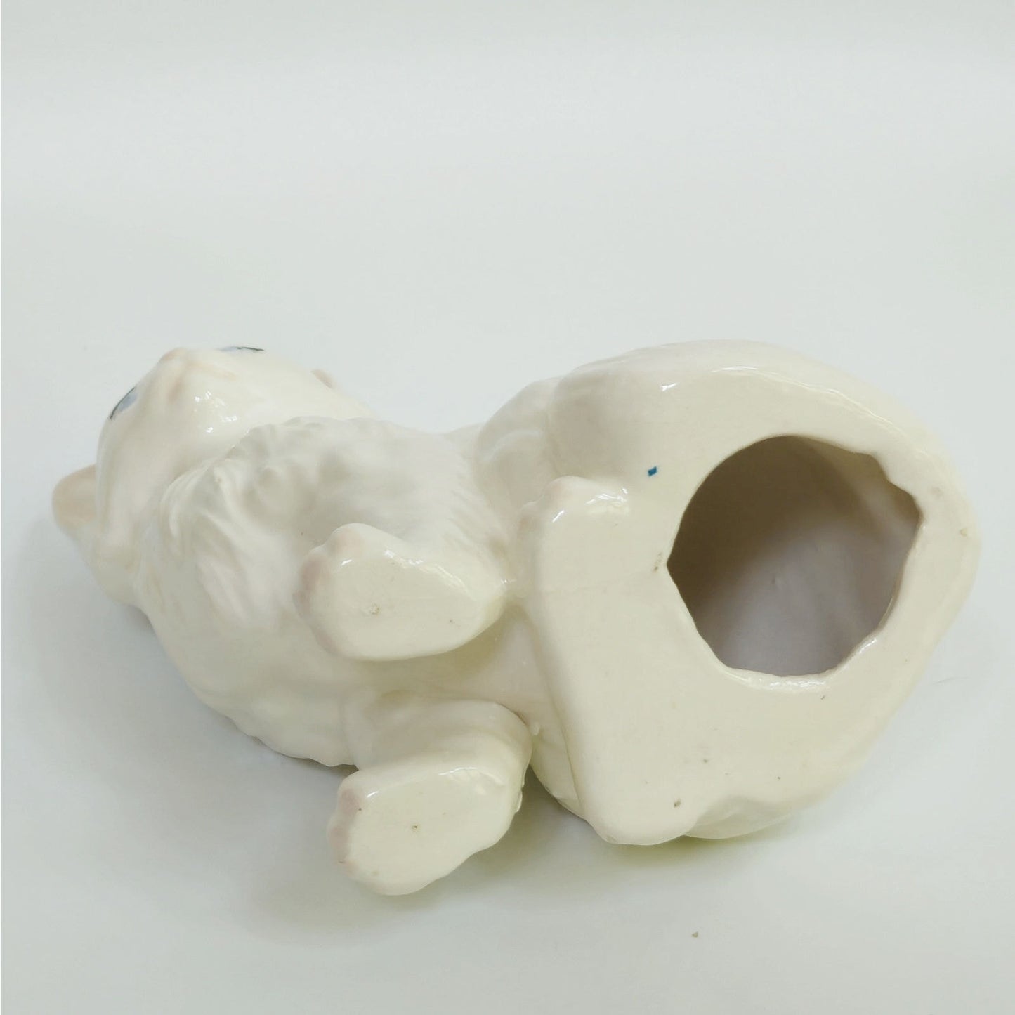 1970s White Longhair Cat Figurine