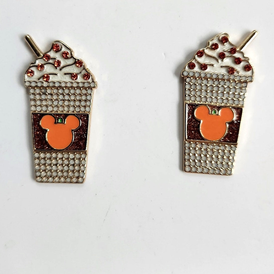 NIB Disney x BaubleBar Pumpkin Spice Latte Earrings – Mickey Mouse Halloween