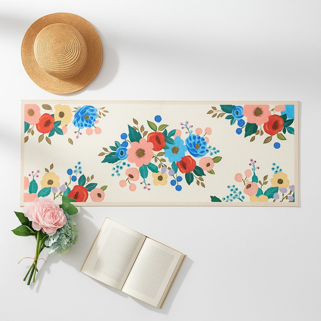 Rifle Paper Co. × Loloi Machine-Washable Freya Floral Runner Rug | 2' × 5' | NWT
