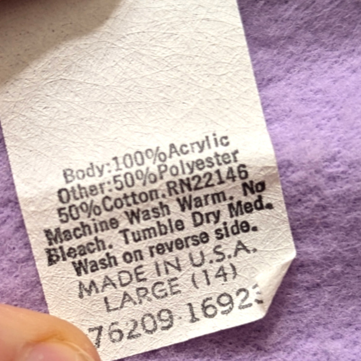 Vintage 1980s On the Move Pink & Purple Zip Sleeves Sweatshirt | Girls L / 14
