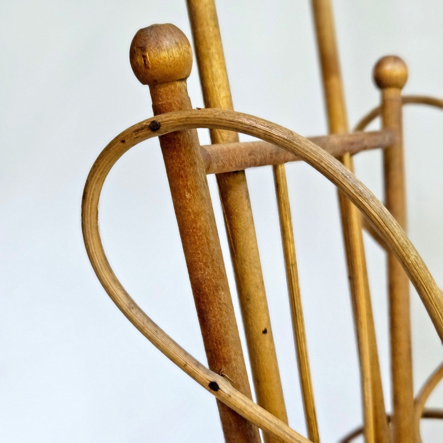 Antique Victorian Handmade Bentwood Doll Push Chair Stroller Circa 1900