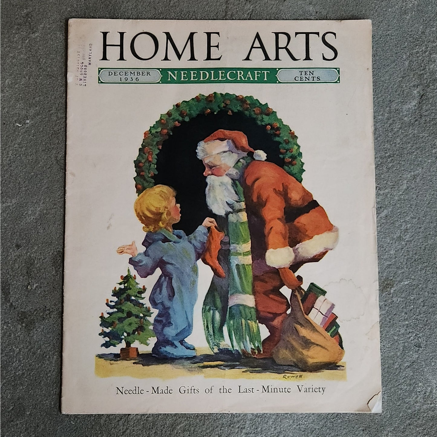 Vintage 1936 Home Arts Needlecraft Magazine – December Christmas Edition