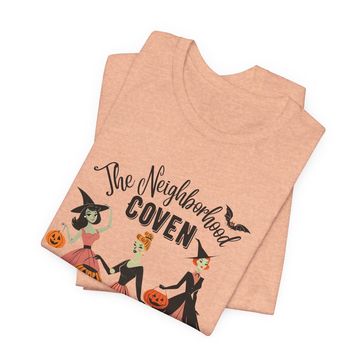 The Neighborhood Coven Tee — Retro Halloween Witch T‑Shirt