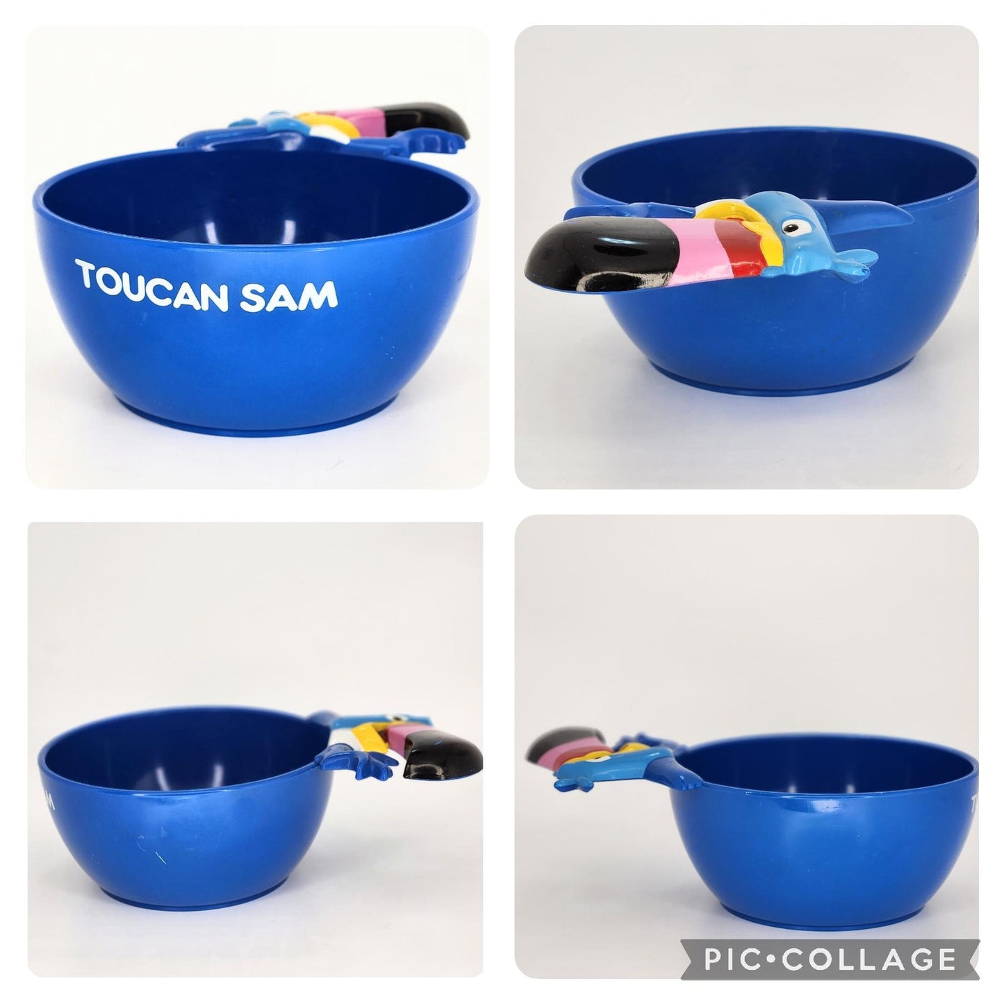 Kellogg's Vintage 1990s Plastic Mascot Cereal Bowls | Coco the Monkey & Toucan Sam | Kids Home