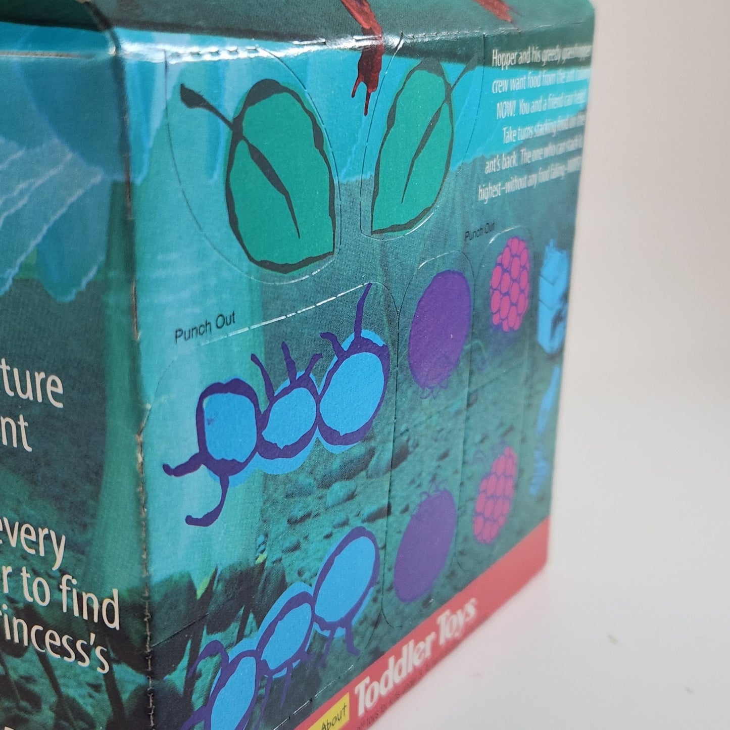 1998 McDonald’s Happy Meal Box – Disney Pixar A Bug’s Life Movie Promotion – Flik, Princess Atta, Dot, Hopper