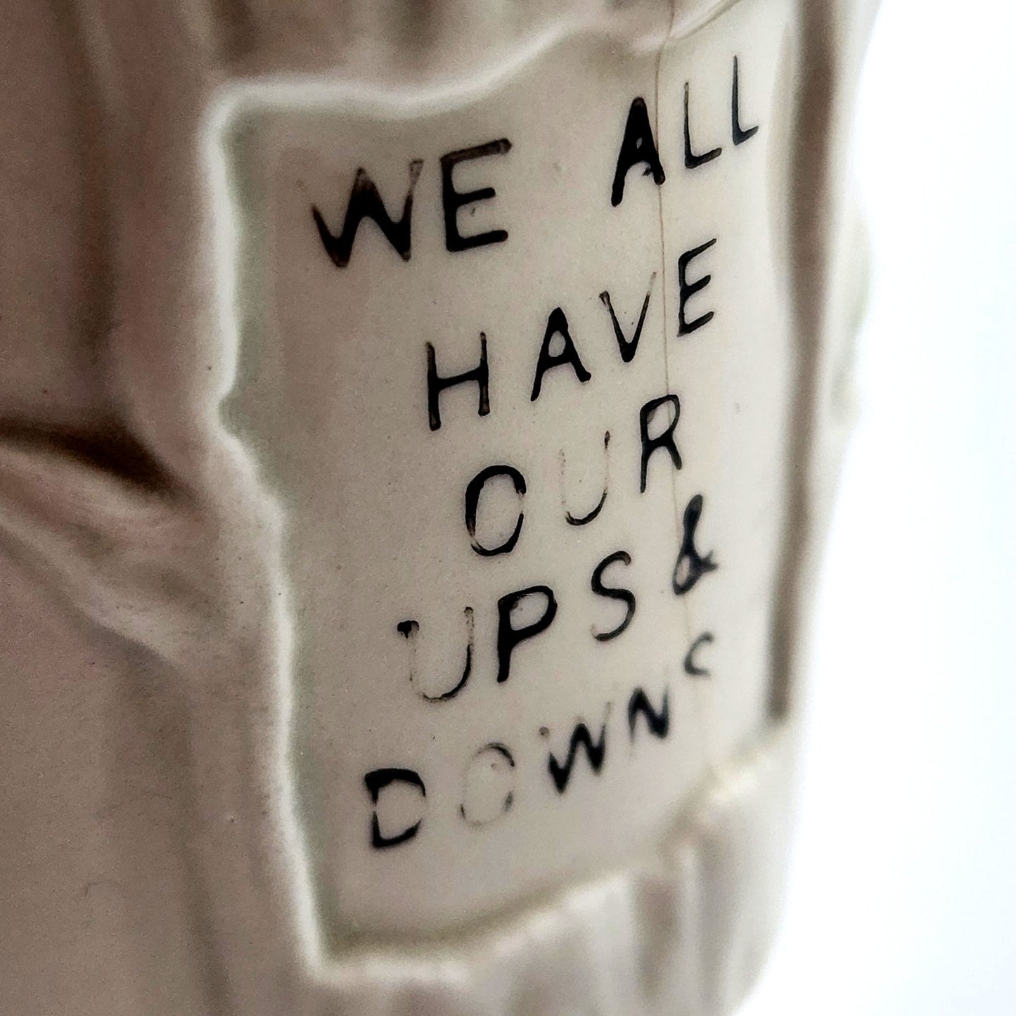 1970s 3D Owl Mom Mug and “We All Have Our Ups & Downs”