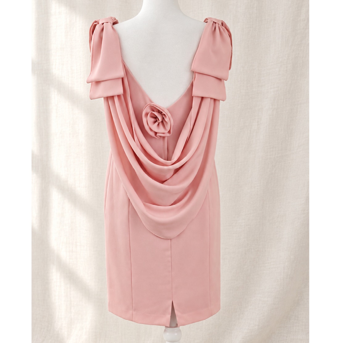 1980s Eve of Milady Blush Pink Cocktail Dress | Women's S/M