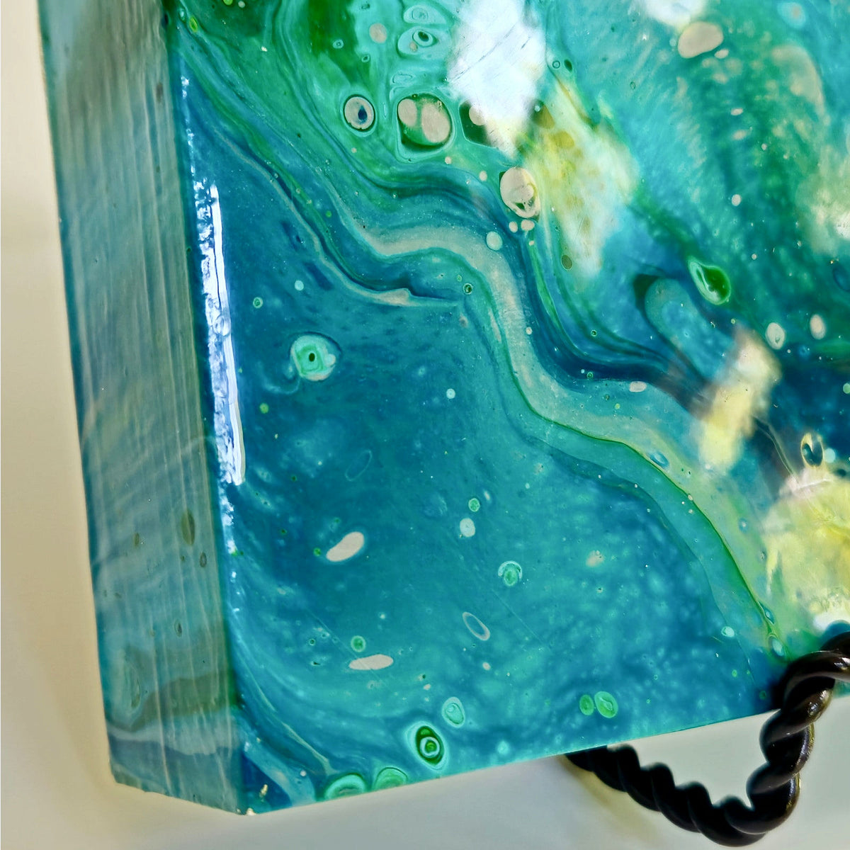 Original Hand-Poured Acrylic Abstract Painting on Canvas