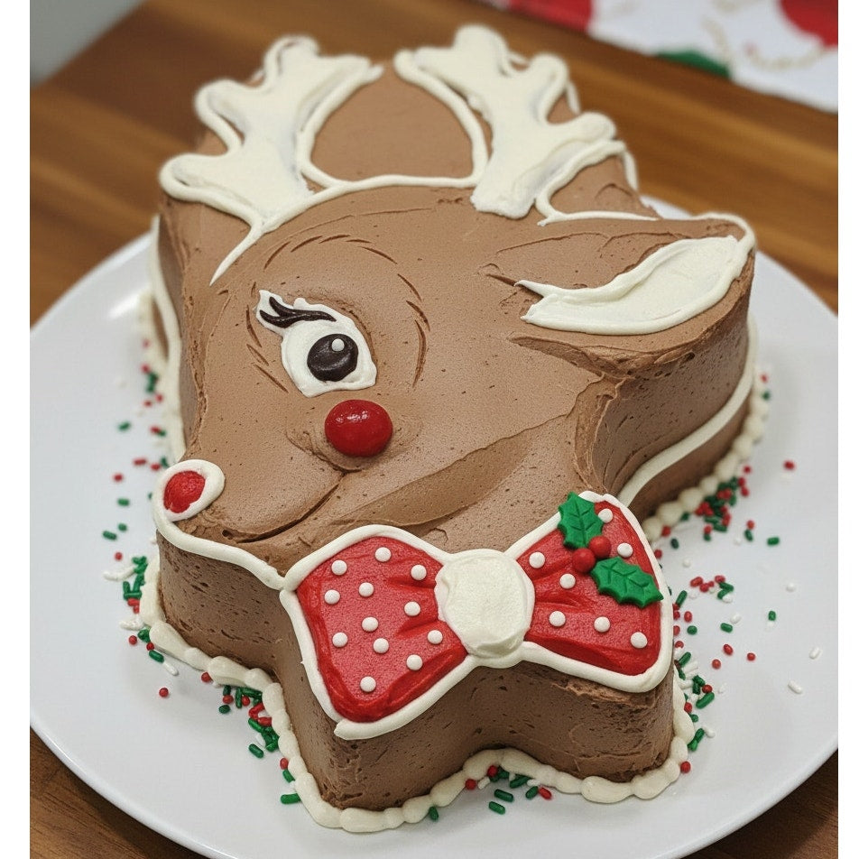 Vintage Holiday Baking Gift Bundle | Reindeer Cake Pan + Southern Living Book
