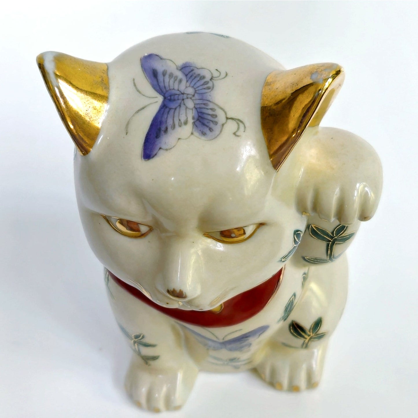 1990s Maneki Neko Lucky Cat Figurine