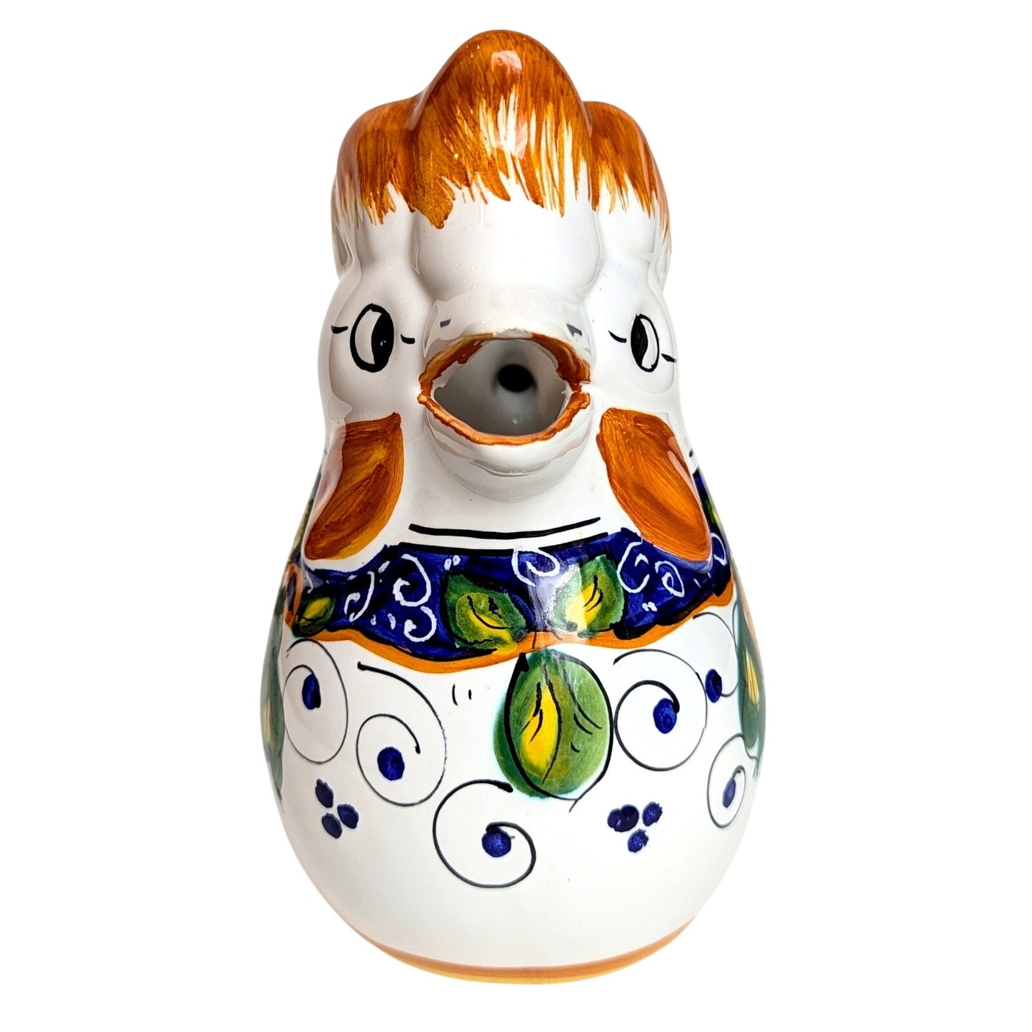 Vintage Italian Majolica Rooster Pitcher | Sugar e Spice Taormina Sicily