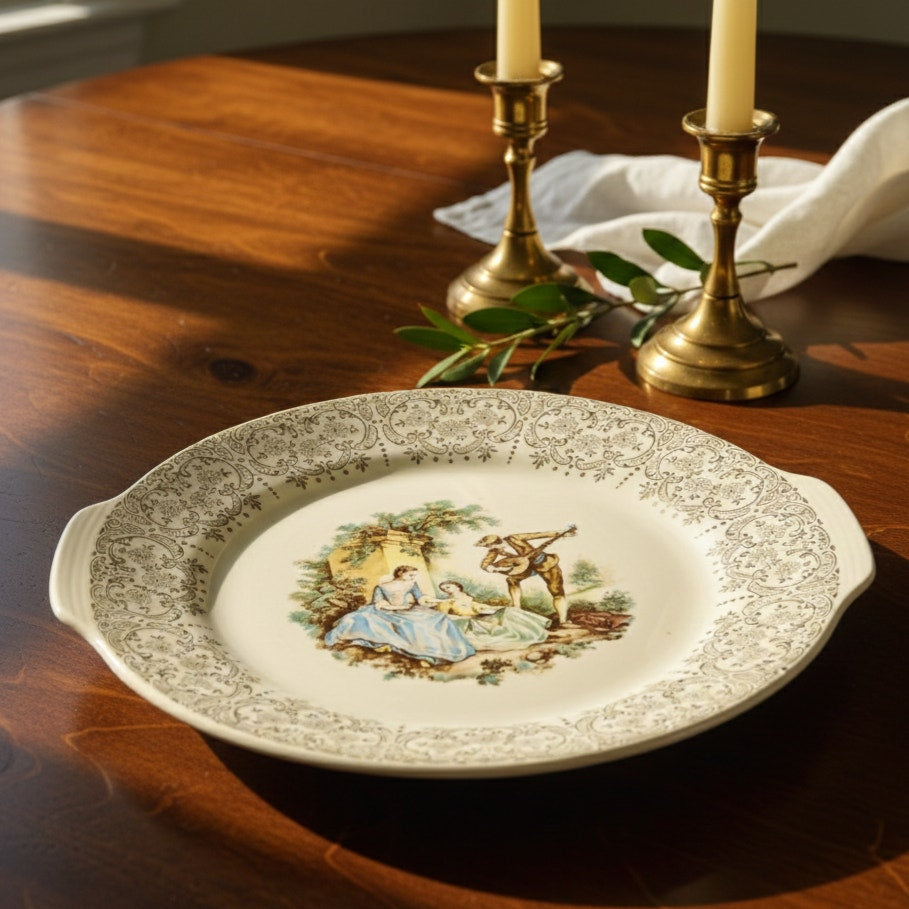 1940s–1950s American Limoges “China D’Or” Serving Platter – Triumph 22K Gold
