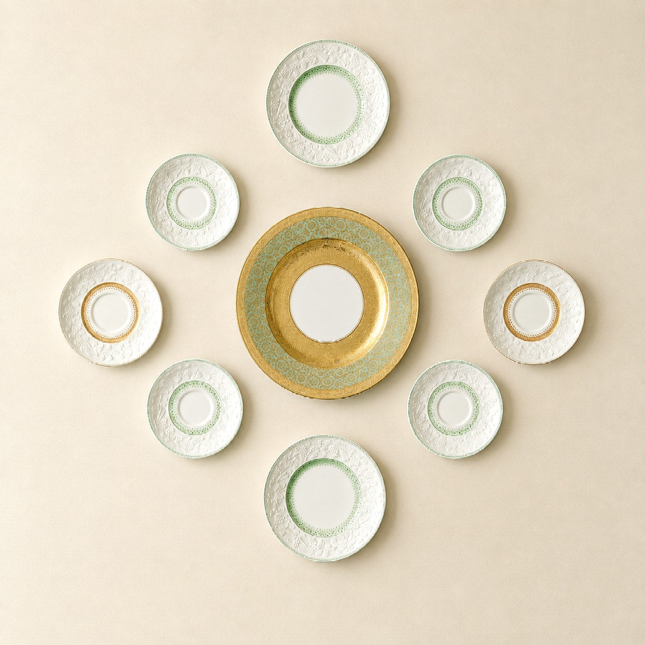 Curated Antique Plate Wall Set | 10-Piece George Jones & Hutschenreuther Gallery