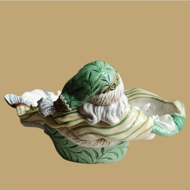 Fitz & Floyd Classics Santa Serving Bowl | Vintage 1990s Holidays Centerpiece