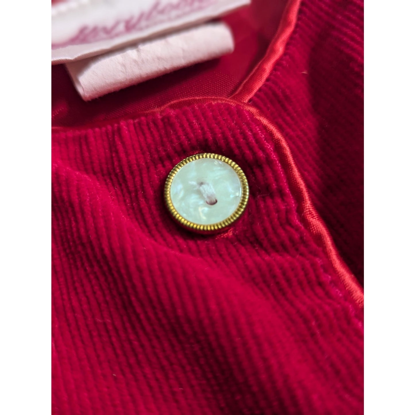 1990s Storybook Heirlooms Red Corduroy Jumper | Girls 5