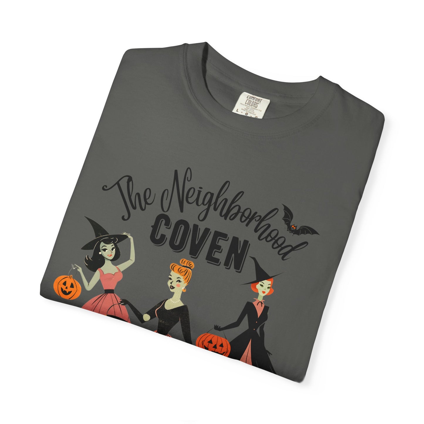 Halloween T-Shirt — The Neighborhood Coven Vintage Witch Trio Graphic