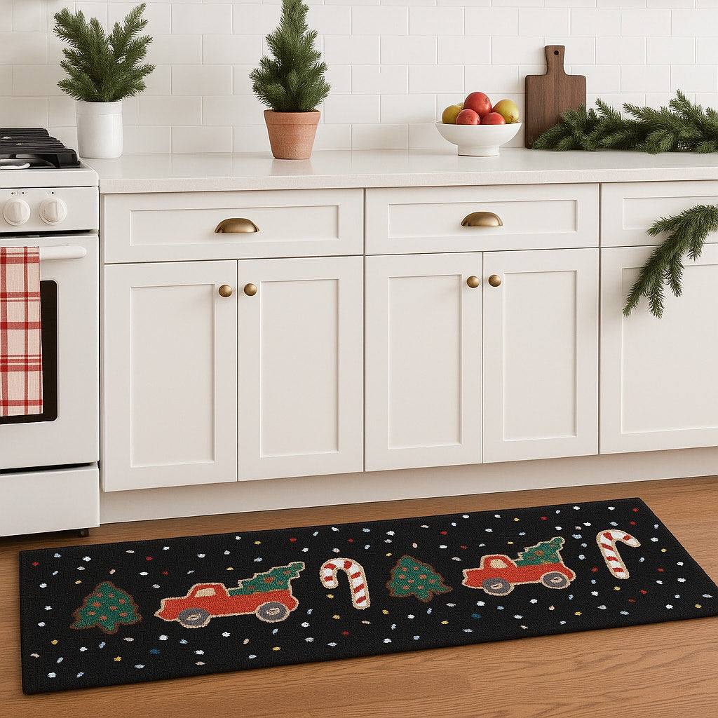 NWT Rifle Paper Co. x Loloi Holiday Truck Confetti Christmas Runner Rug 20"x60"