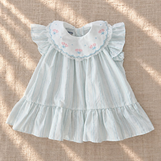 1980s Polly Flinders Baby Dress | 18M