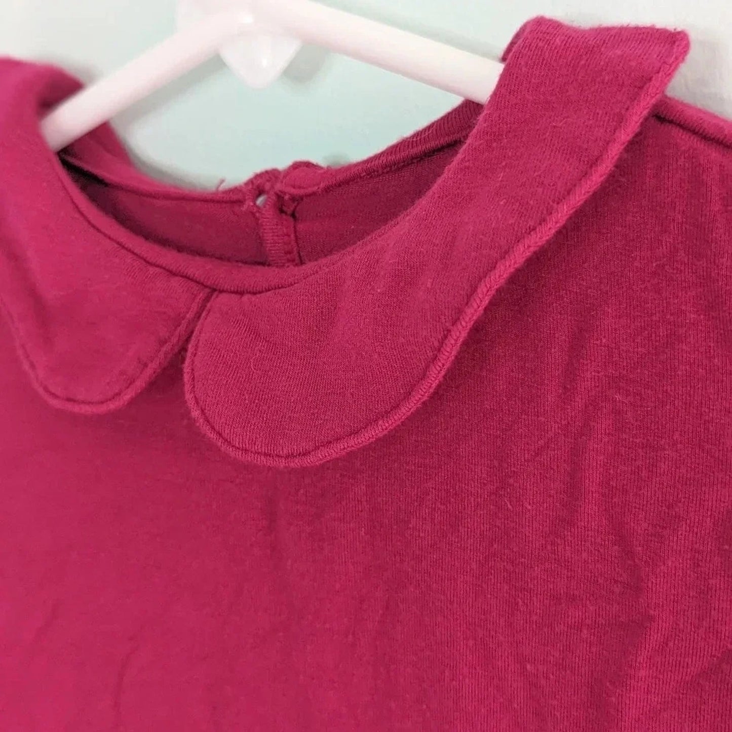 KicKee Pants Bamboo Long Sleeve Peter Pan Collar Tee – Raspberry Pink –Toddler Girls Size 3T