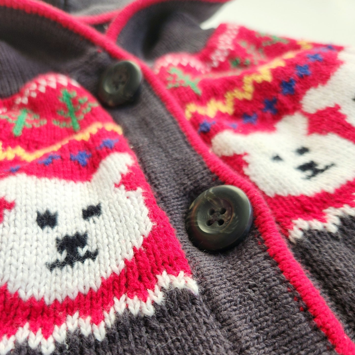 Polar Bear Sherpa Fair Isle Knit Hoodie | 12-18 months | 75 cm