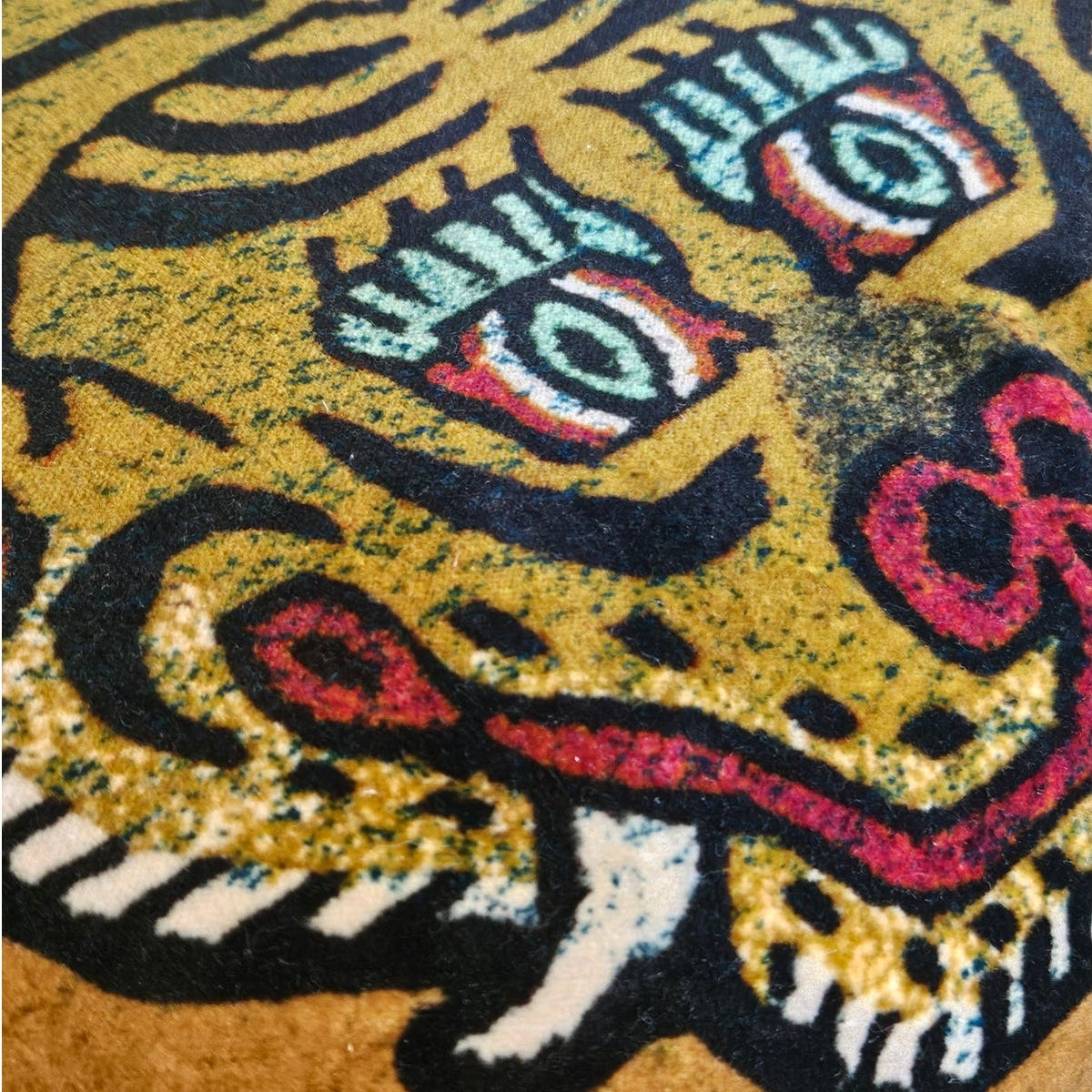 House of Hackney SABER Tibetan Tiger Gold Velvet Pillow