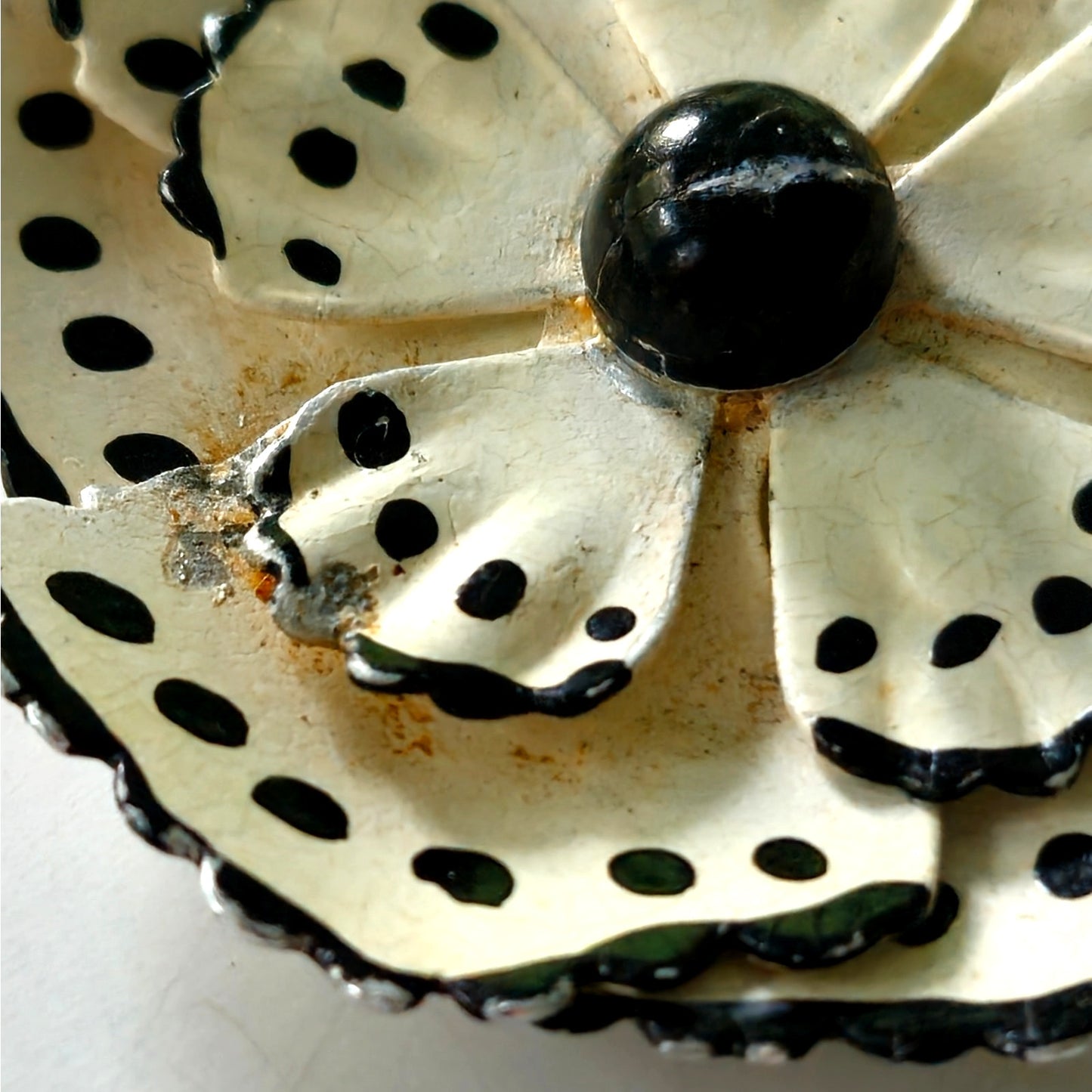 1950s West Germany Enamel Flower Brooch