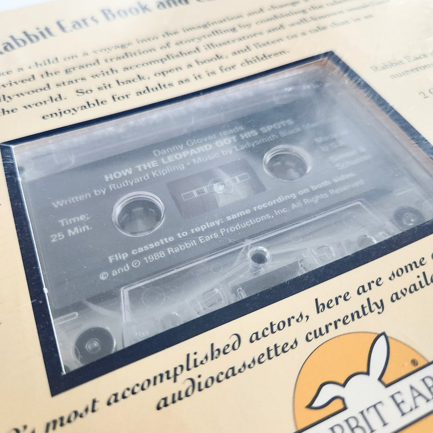 1989 Rabbit Ears "How the Leopard Got His Spots" Book & Cassette