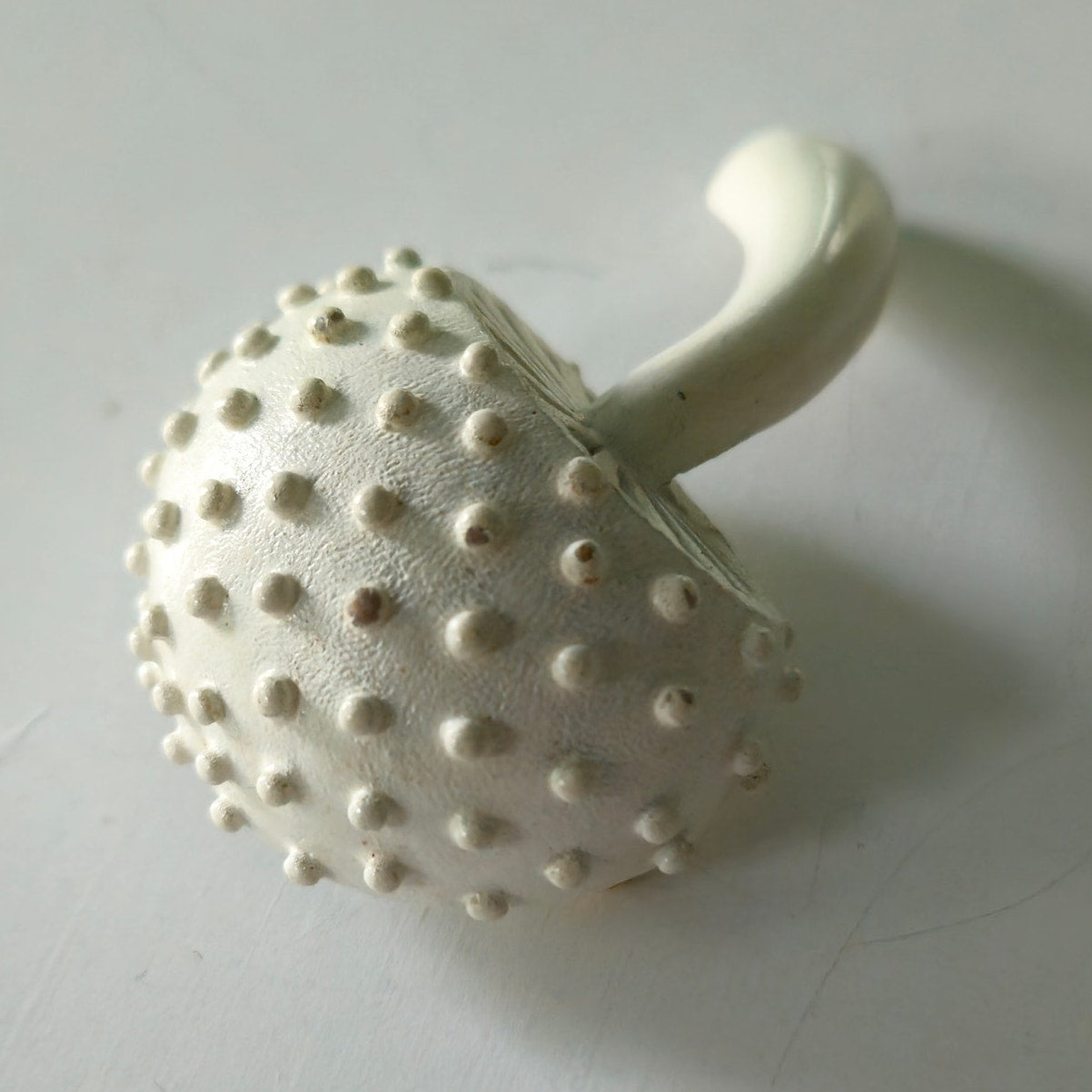 1970s Monet White Mushroom Brooch