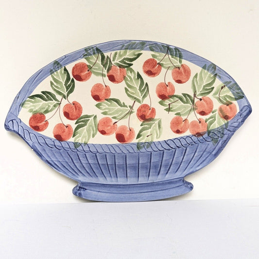 1990s Italian Ceramic Cherry Trivet